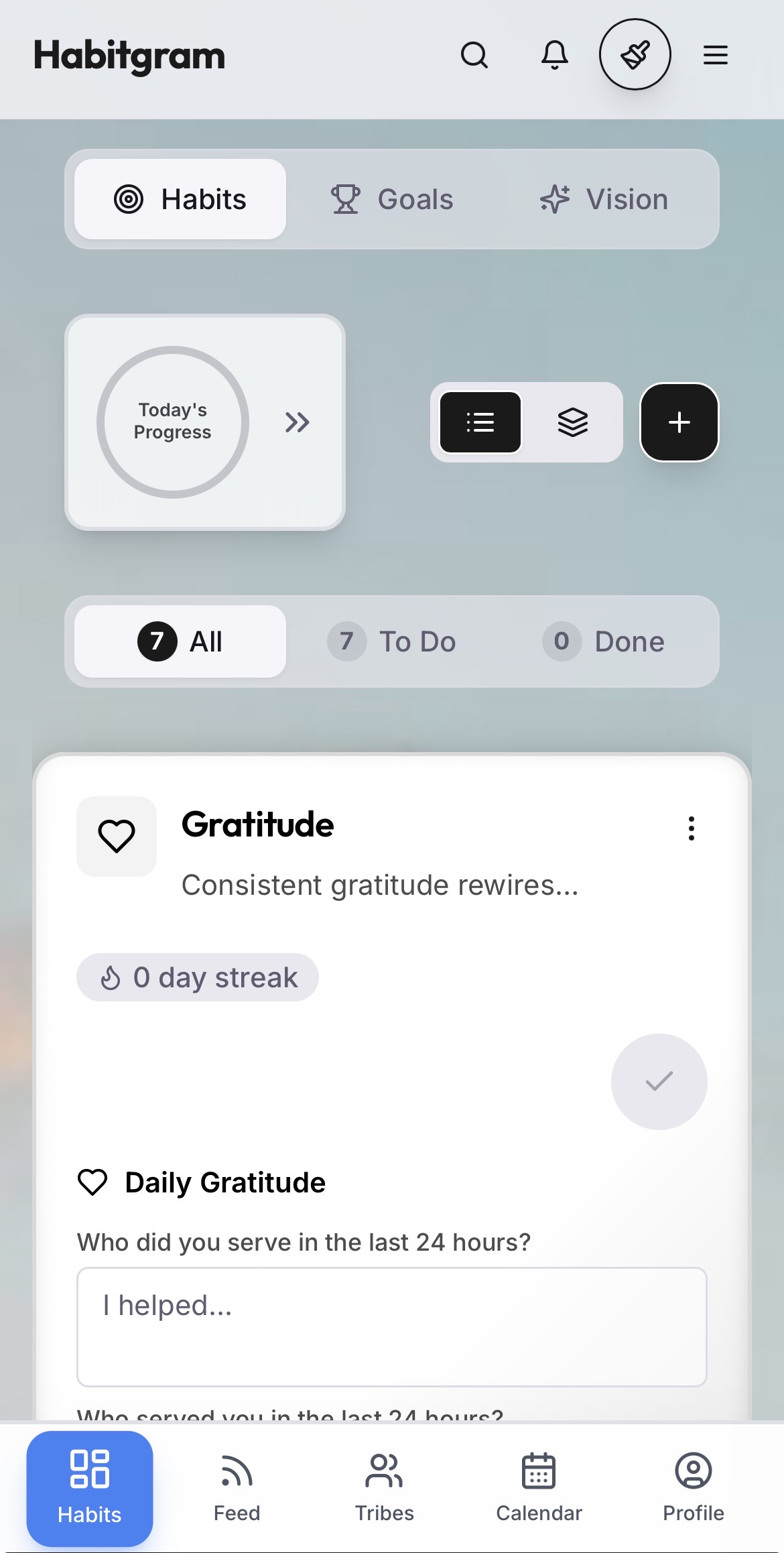 Habits & Gratitude